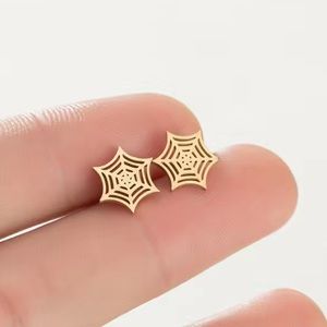 🌟2/$20🌟 Spooky Szn Stud Earrings - Rose Gold Spiderwebs (Brand New!)